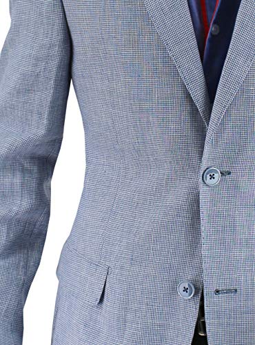 DTI BB Signature Men's Italian Two Button Linen Suit Jacket Blazer Modern Fit4