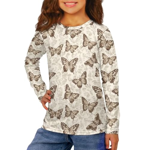 Image of Uourmeti Girls Graphic Tees Long Sleeve T Shirts for Teens Casual Tshirts Junior Sportswear Fall Tops
