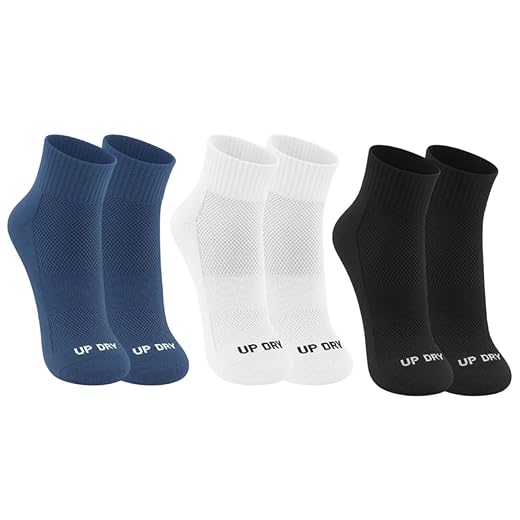 Kit 3 Pares Meia Esportiva Up Dry Anti Bolha Cano Médio Corrida Caminhada Academia