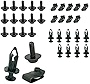 Mean Mug Auto 6915-6119A 35x Engine Under Cover Body Bolts Splash Shield Guard Retainer Bumper Fender Liner Fastener Rivet Clips and Extruded U-Nuts Kit for Nissan Infiniti