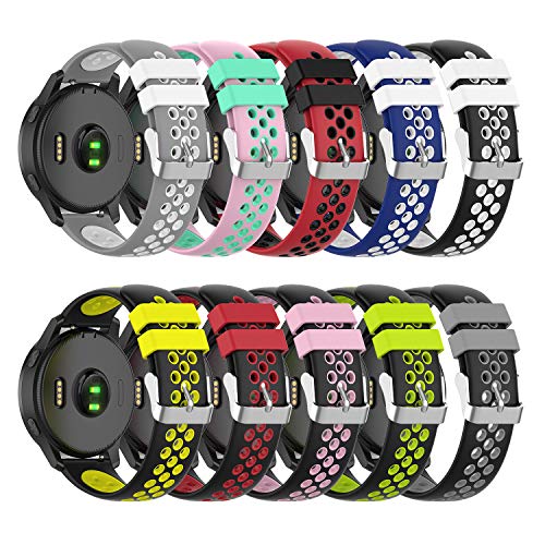 ZSZCXD Compatible for Garmin Vivoactive 4 Band, 22mm Width Silicone Replacement WatchBand Strap Band Wristband for Garmin Vivoactive 4 (10 Colors)