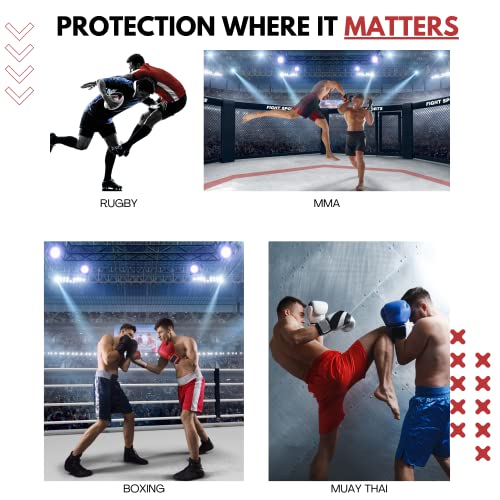 𝗜𝗠𝗣𝗔𝗖𝗧 𝗧𝗘𝗦𝗧𝗘𝗗 Groin Guard by Senshi Japan | Anti-Sweat For Boxing, Muay Thai, MMA, Karate Rugby Removable Cup, Protector Box For Men, Boys & Teens - Image 4