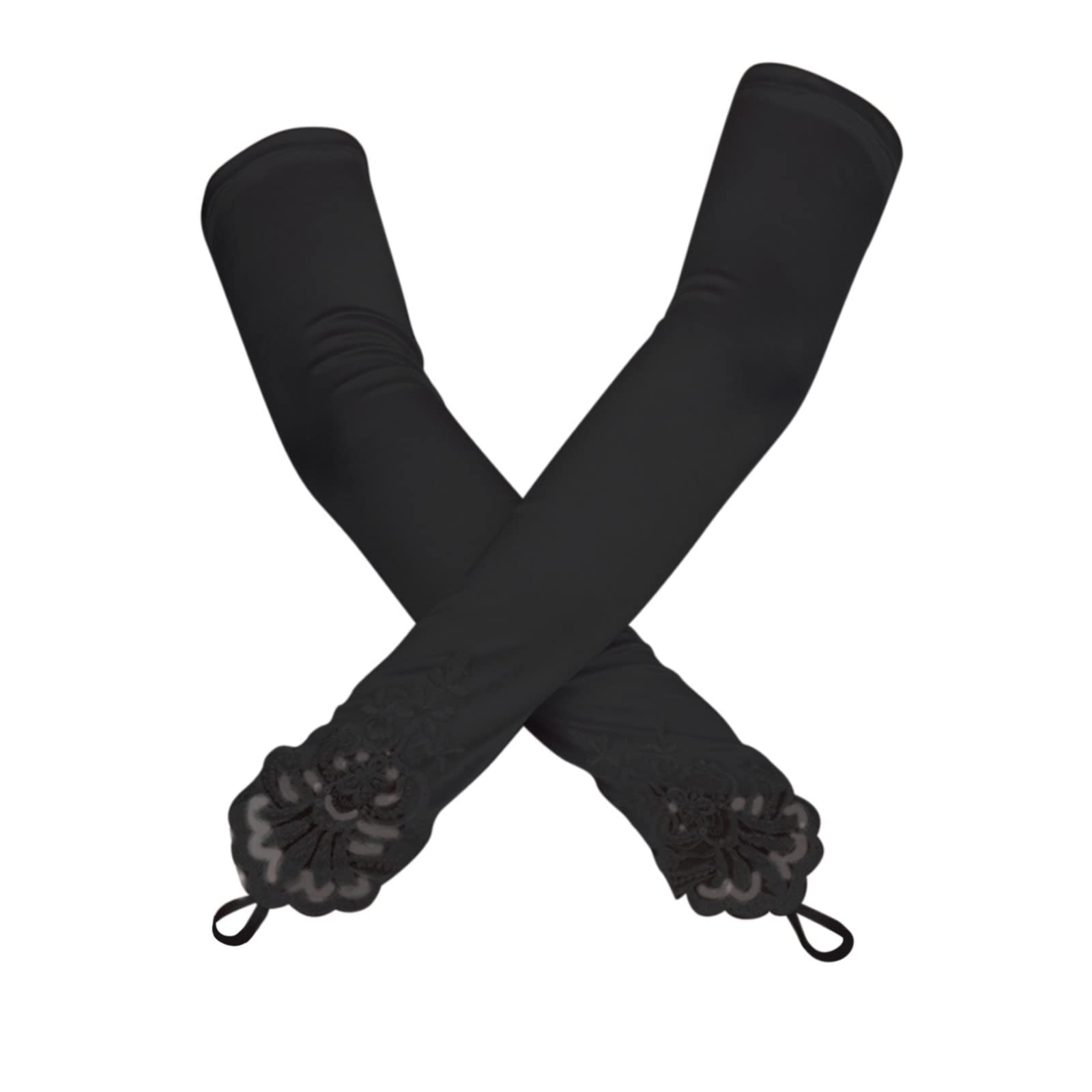 Fingerlose Lange Netz-Handschuhe – 19 Zoll, Dehnbar, Aus Nylon, Für Party, Halloween & Cosplay