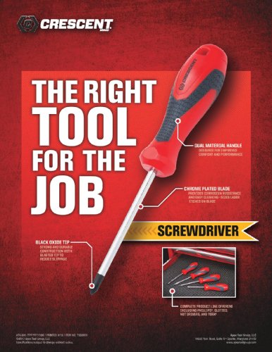 Crescent 7-in-1 Interchangeable Bit Dual Material Screwdriver - CMBD7P
