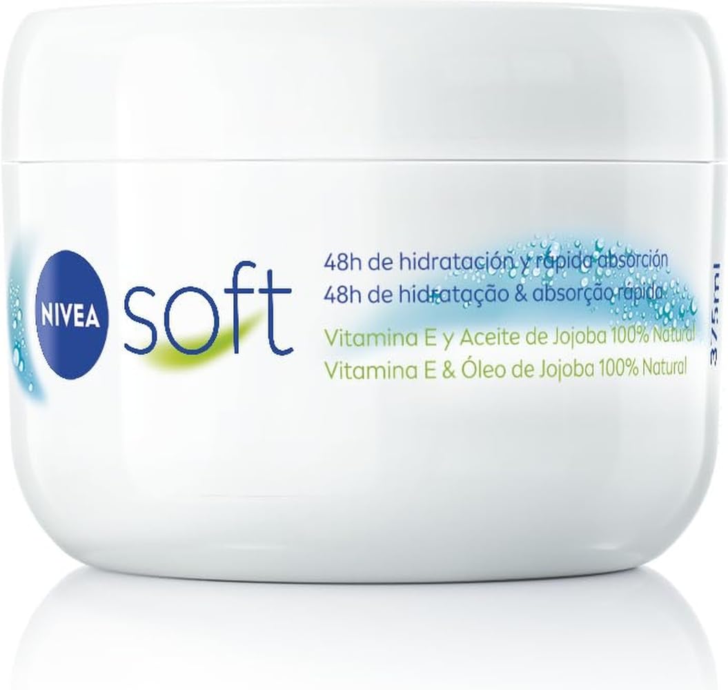 Crema Hidratante Multiusos NIVEA Soft con Aceite de Jojoba y Vitamina E