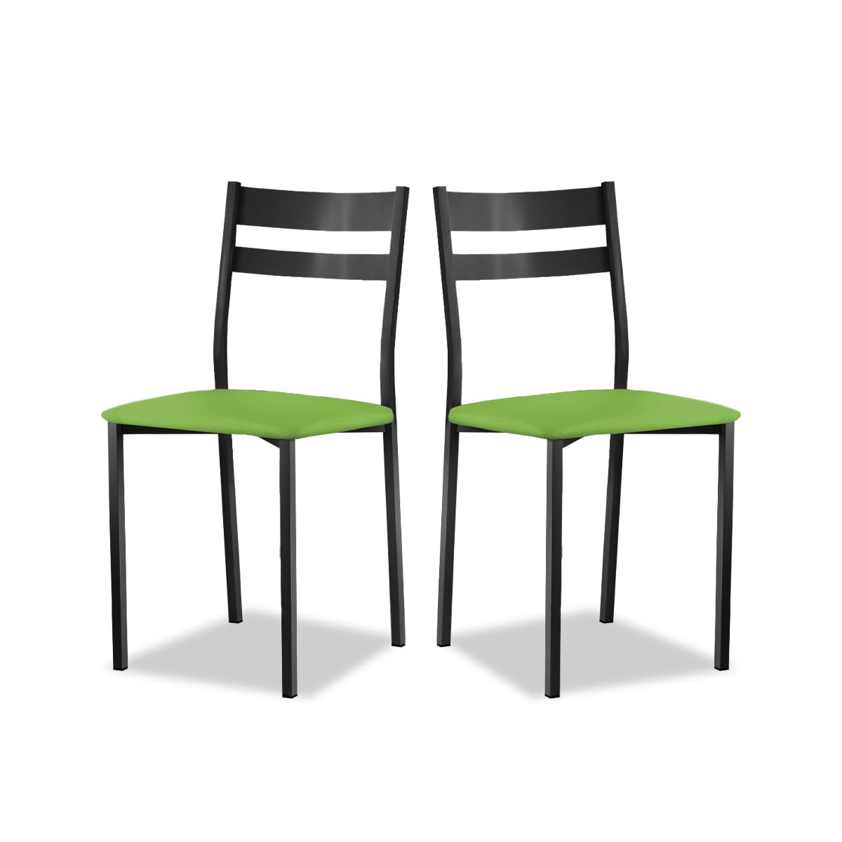 Astimesa - Silla de Comedor o Cocina de Metal Blanca - Asiento Polipiel en Color Azul - 2 Unidades - 38 cm (Ancho) x 45 cm (Alto Asiento) x 85 cm (Alto Total) x 40 cm (Fondo) — view 10