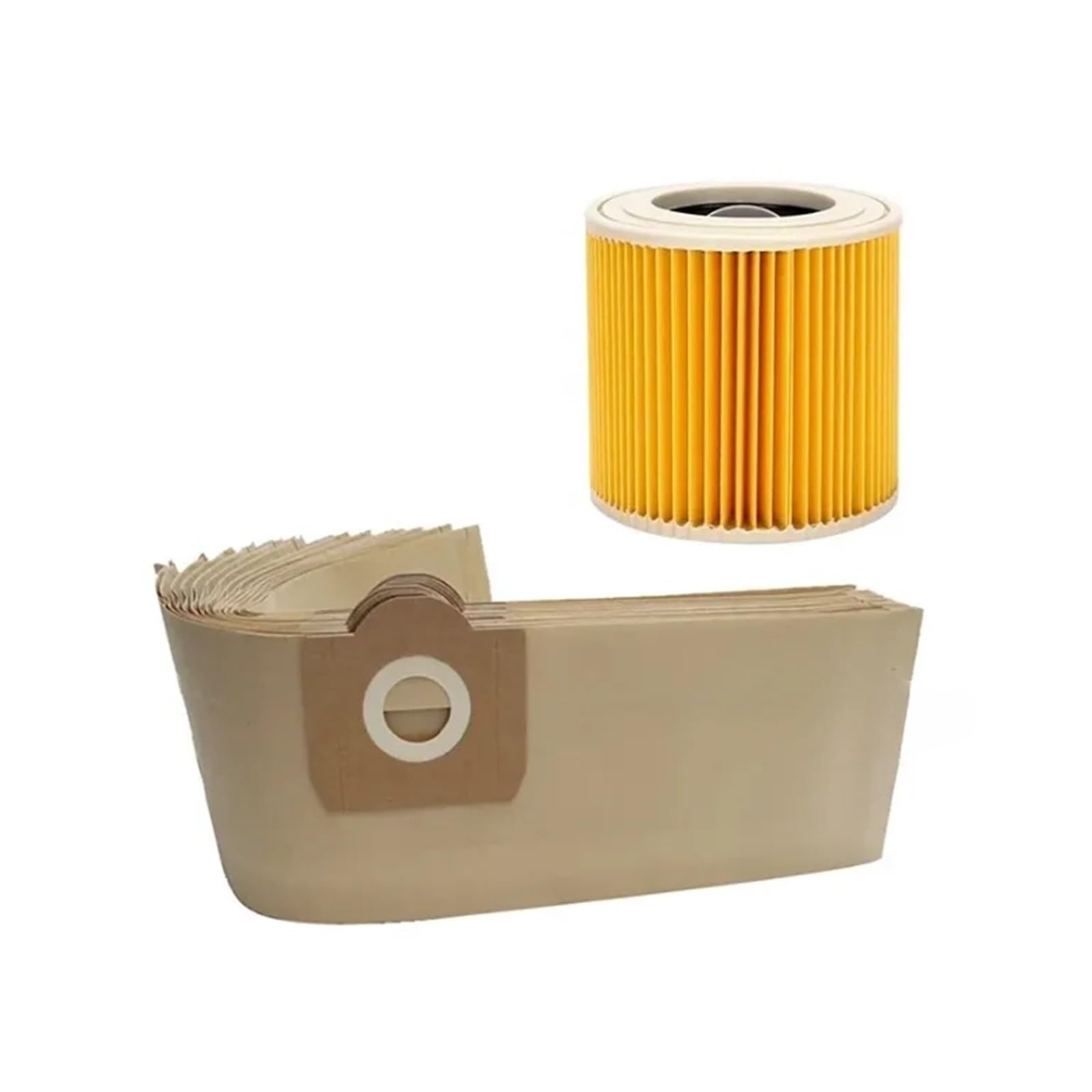 PORRSYDCD Dust Bag Hepa Filter，Compatible For Karcher WD3 MV3 WD3200 WD3300 A2204 A2656 Vacuum Cleaner Spare Parts Accessories Replacement