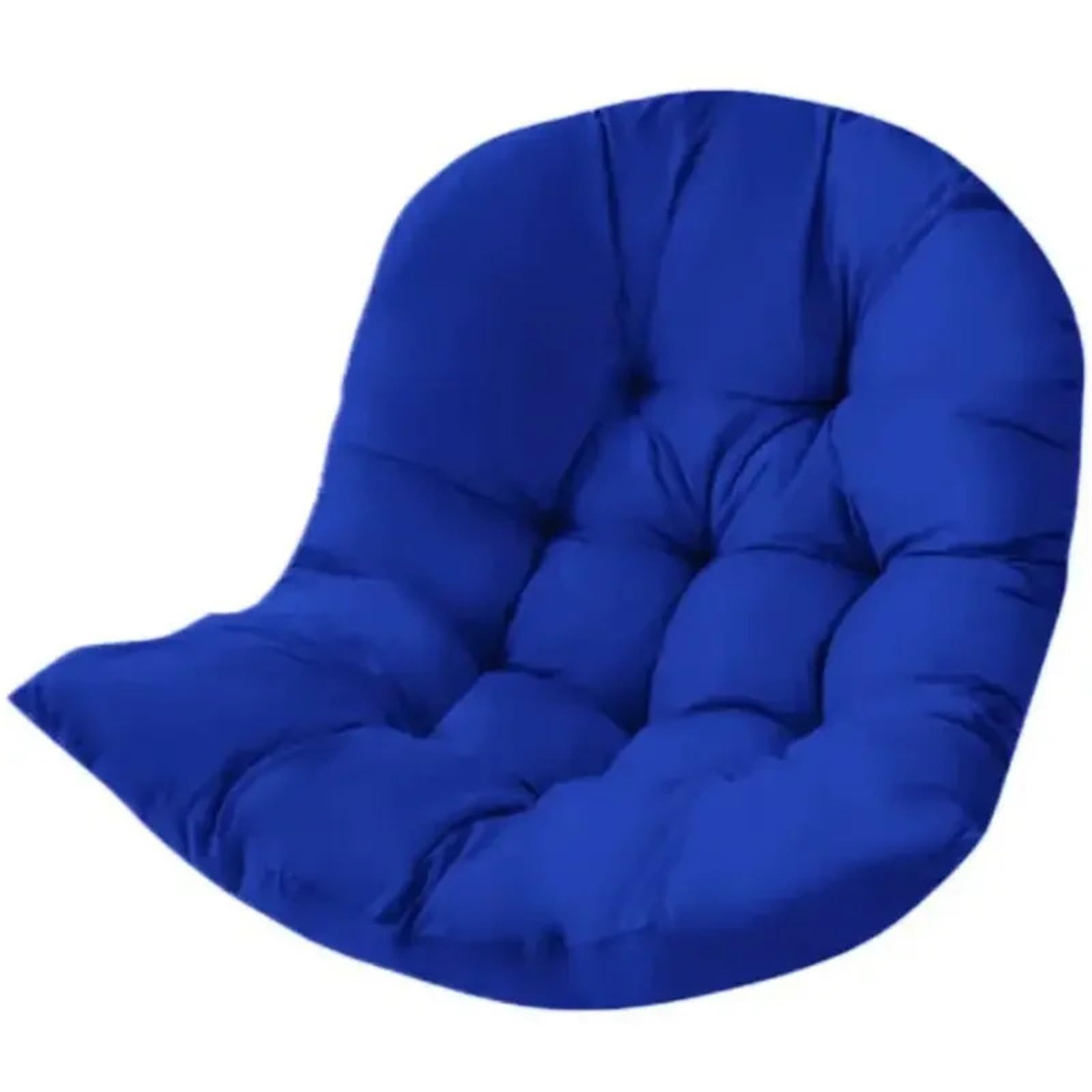 MFWHEFJ Egg Chair Cushion Round Hanging Egg Hammock Chair, Swing Seat Cushion, Thick Nest, Back for Indoor and Outdoor Patio(Deep Blue)