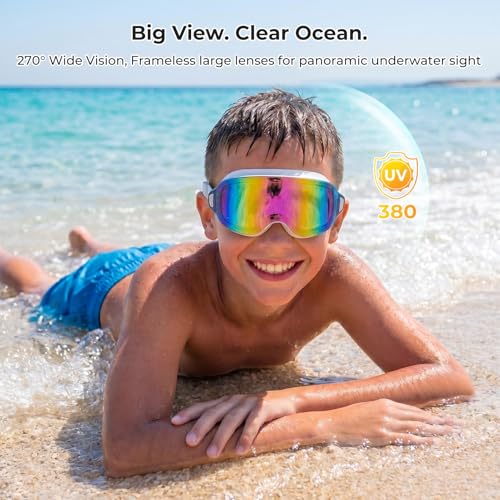 Aegend 2-Pack Swim Goggles for Youth&Adults(Small Faces),Frameless Wide View No-Leaking, Anti-Fog/UV for Teens Swimming - image 4