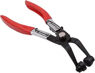 Flybloom 1Pc Straight Clamp Car Plumbing Clamp Hoop Clamp Pliers Car Maintenance Tools(Bend)