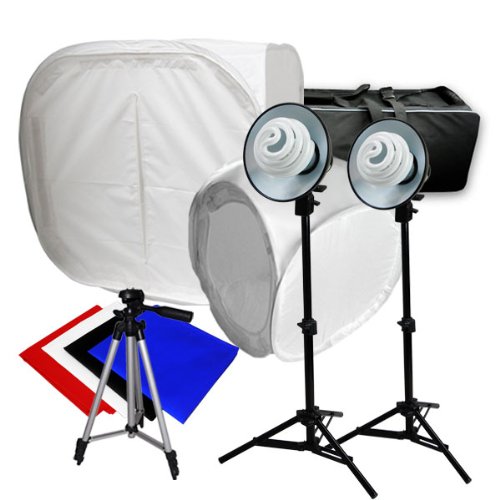 LimoStudio Photography Studio 12" and 30" Photo Studio Tent Light Backdrop Kit in a Box Cube Table Top Lighting Set, AGG941