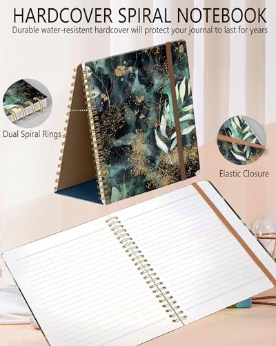 Carnet à spirale de haute qualité avec couverture rigide et feuille pailletée