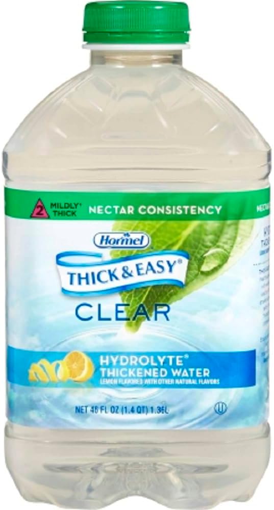 Ensur Thick & Easy Hydrolyte Thickened Water 46 oz. Bottle Lemon Flavor Ready to Use Nectar Consistency, 12863 - Sold by: Pack of One