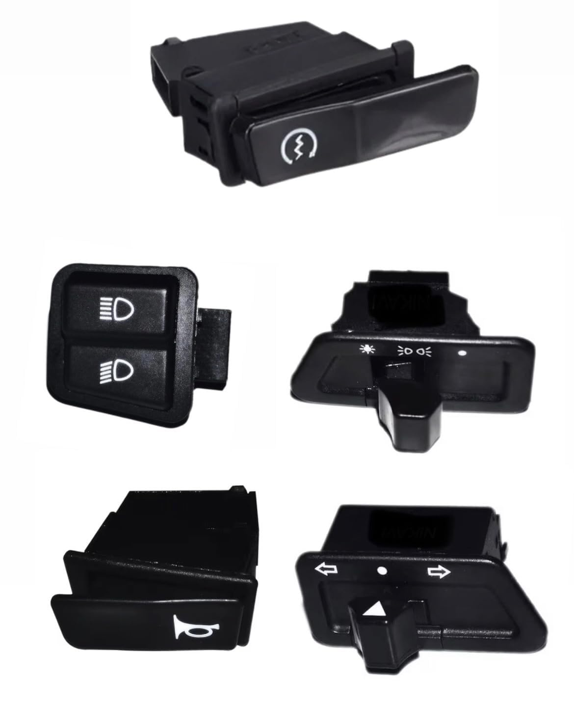 HK Button Switch Set for Activa new 3g 4g 5g /yamaha ray/fascino/access/scooty pep (Headlight,self, indicator, dipper, horn Power Controls,) set of 5 | High quality-picture-23