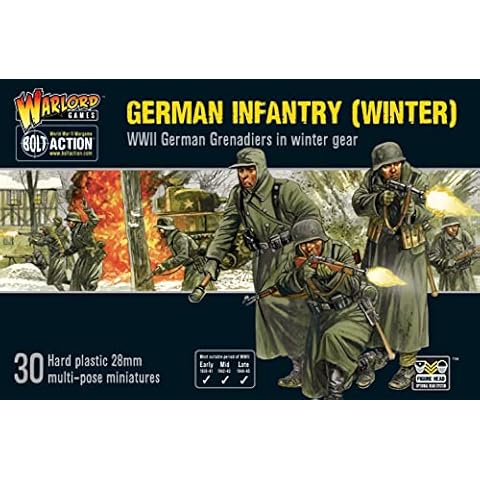 Germans Infantry (Winter) Infantry - 28mm Scale Plastic Miniatures for Bolt Action by Warlord Games - Highly Detailed World War 2 Miniatures for Table-top Wargaming Cover