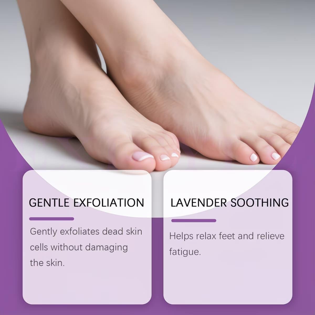 EXIFYLL Lavender Foot Peel Mask for Dead Skin Removal | Exfoliating Foot Spa Peel Mask for Dry, Cracked & Callused Feet | Deep Nourishing & Skin Renewal Foot Mask for Men & Women (PACK OF 1).. 2