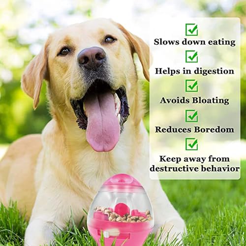 Image of SunGrow Puppy, Small Dog Breeds, and Pocket Pet Treat Ball, Boredom Buster Ends Naughty Chewing and Bloat, Encourages Exercise, Interactive Puzzle Feeder Ideal for Rabbits, Rats, and Hamsters, 4.6 inch