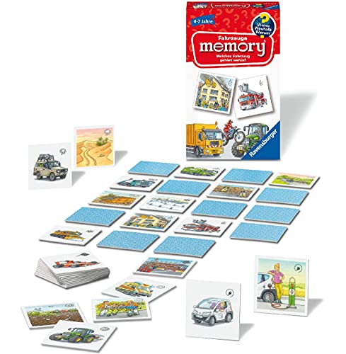 Ravensburger 20647 - Fahrzeuge memory® Wieso? Weshalb? Warum? der Spieleklassiker für 2-8 Spieler, Kinderspiel für alle Fahrzeug-Fans ab 4 bis 7 Jahren: Welches Fahrzeug gehört wohin? - Image 4