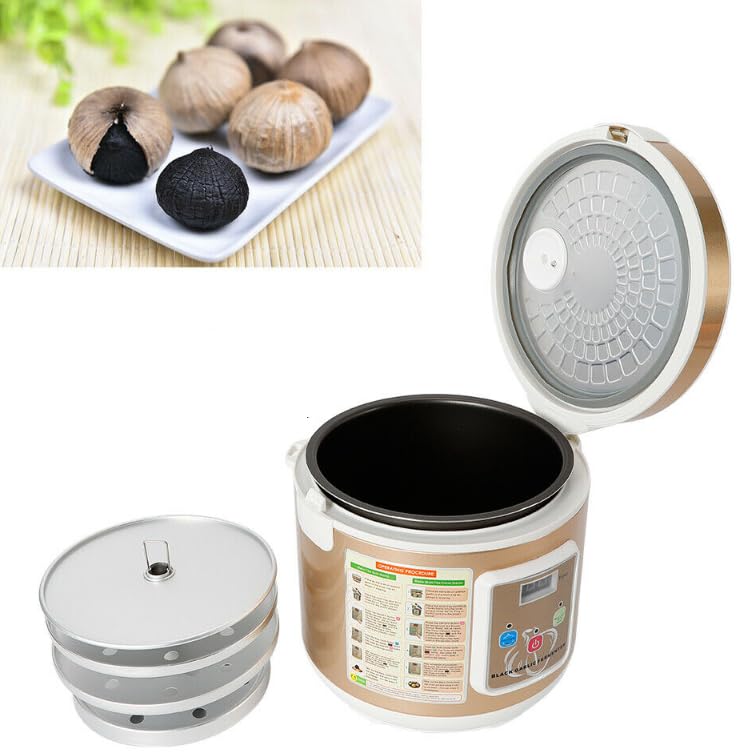 Fermentador automático de ajo negro, 5 L, 3 pisos, para cocina, fermentador negro, un solo 2 kg de ajo