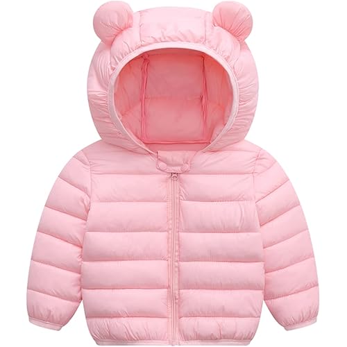 XMWEALTHY Baby Boys Girls Winter Coats Toddler Bear Hoods Down Jacket Infant Kids Light Puffer Padded Outwear 6M-3T
