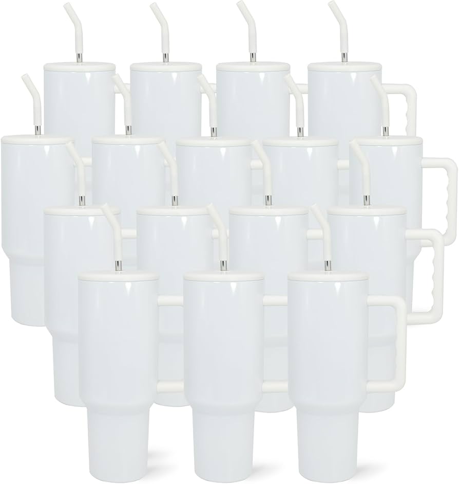 Amazon.com | FECBK 40 oz Sublimation Tumbler with Handle and Straw Amazon.com | FECBK 40 oz Sublimation Tumbler with Handle and Straw