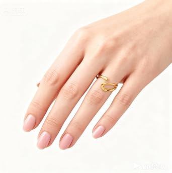 4PCS Chunky Rings Set for Women, Adjustable Zinc Alloy Bold Stackable Irregular Statement Finger Rings, Trendy Fashion Jewellery