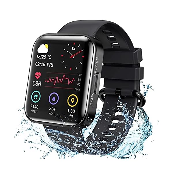 KOSPET Smart Watches for Men - IP68 Waterproof Fitness Smart Watch for Android iPhones with Heart Rate Blood Pressure Sleep Monitor - 1.71" Tactical Sports Running Smartwatch