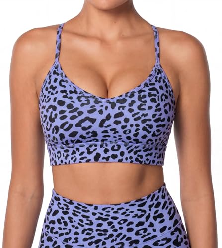Image of Sunzel Sports Bra for Women, Criss-Cross Open Back Adjustable Strappy Bras, Workout Gym Padded Yoga Bra with Removable Pads
