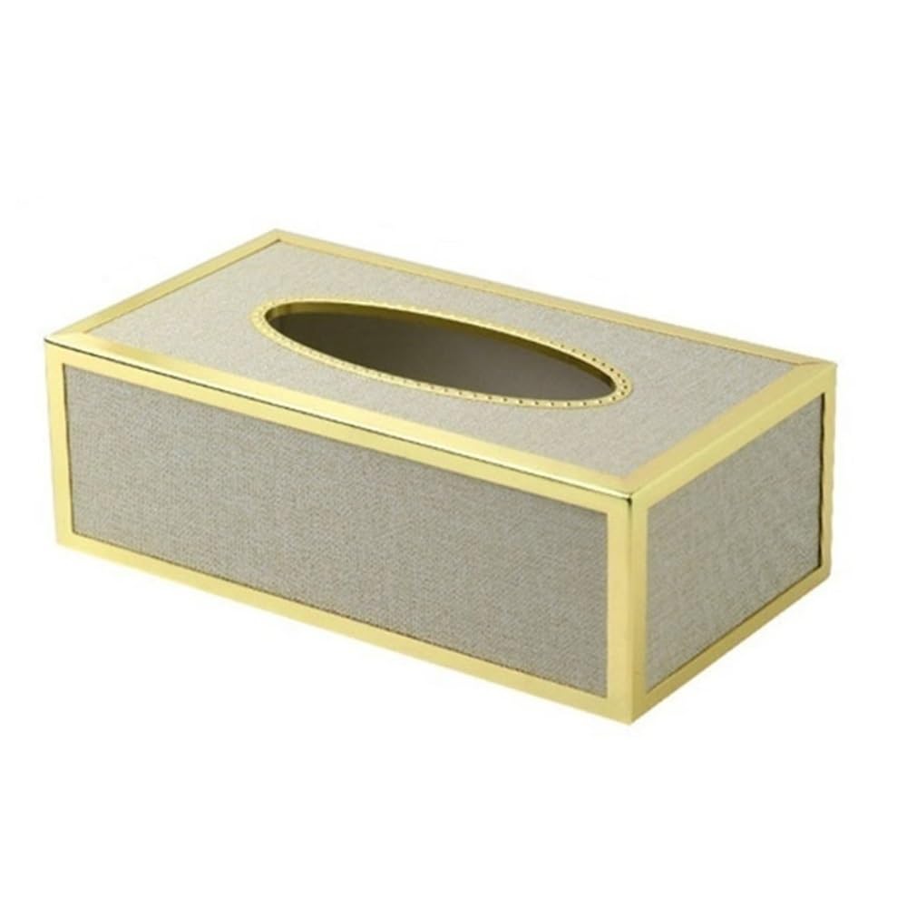 Tissue Box Holder Rectangular Napkin Dispenser Living Room Coffee Table Tissue Holder(Grey)