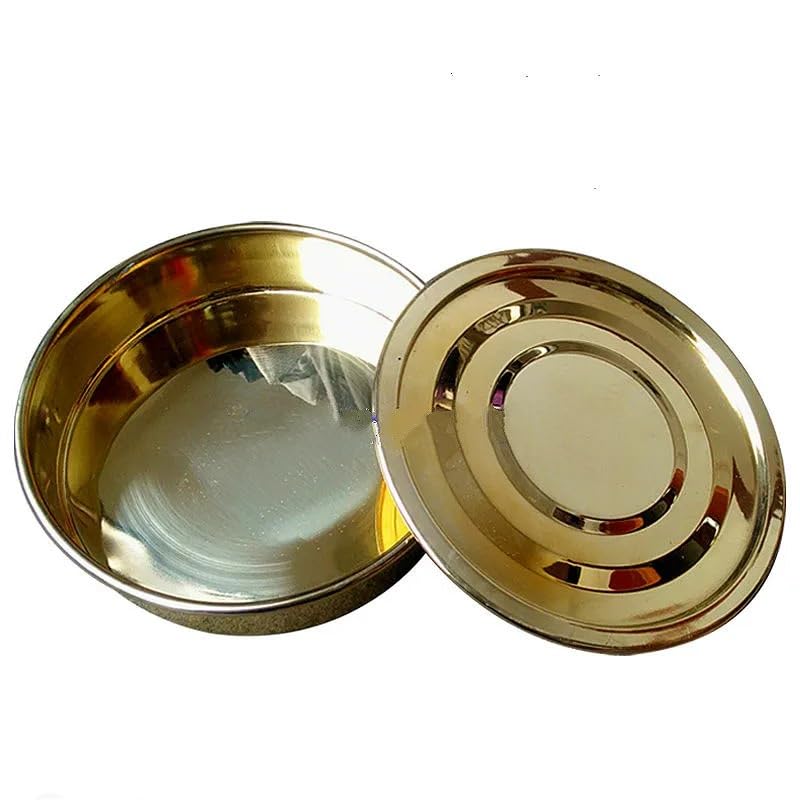 Cover and Tray for Test Sieve Diam. 20 cm Copper Lid and Bottom for Laboratory Sampling Inspection Pharmacopeia Sieve