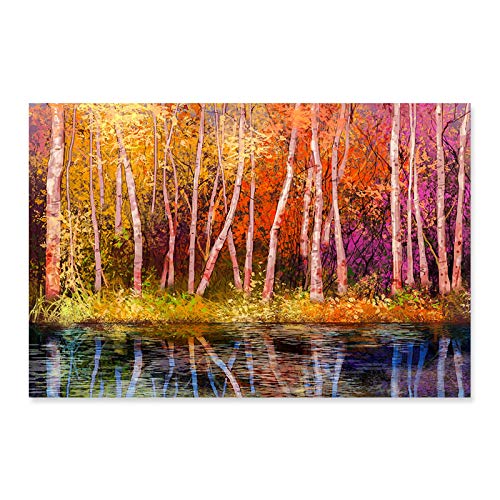 Impression sur toile paysage coloré automne grand format 70x140cm