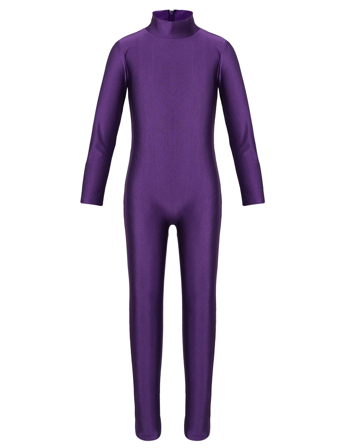 inlzdz Enfant Fille Justaucorps de Gymnastique à Manche Longue Académique Combinaison de Danse Ballet Body de Danse Jumpsuit Bodysuit Vêtement de Sport Gym Fille 3-16 Ans