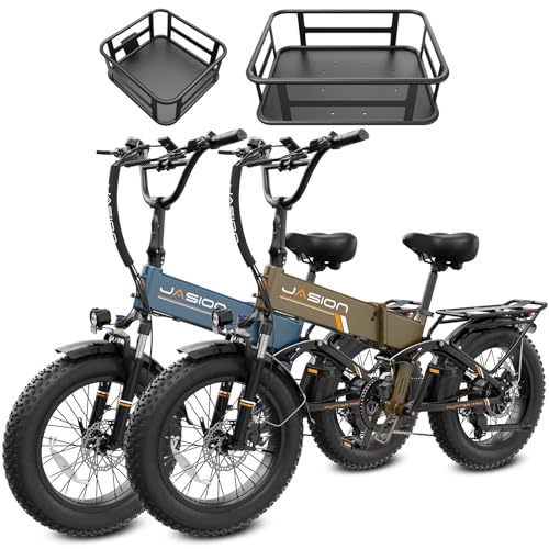 Image of Jasion X Hunter /PRO Electric Bike for Adults,1800W /1400W Peak 20''Fat Tire Foldable Ebike,Folding E Bike Up to 80 /70 Miles Range,720 /624WH Removable Battery,30 MPH E Bike,Certified by UL2849