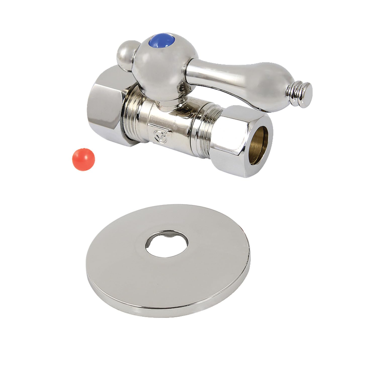 Valve d'arrêt droite quart de tour Kingston Brass CC44456K étanche