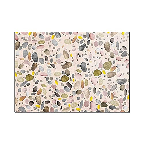 Tappeto soffice 120x160cm tapis ultra doux effet pierre rose multicolore pour table basse - 4