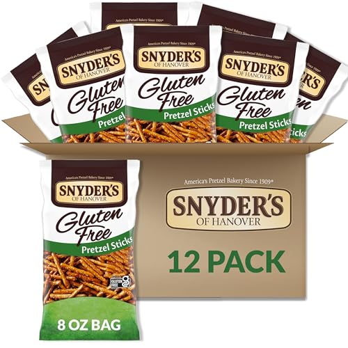 Image of Snyder's of Hanover Pretzels, Gluten Free Pretzel Sticks, 8 Oz (Pack of 12)