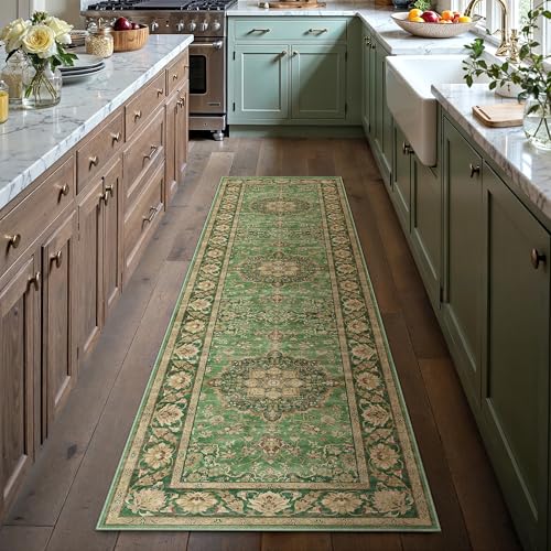 PureCozy Vintage Living Room Rug, 200 x 300 cm, Beige, Bedroom/Living Room Rug, Washable, Large Rug, Soft, Non-Slip Rugs, Dining Room, Office, Short Pile Rug