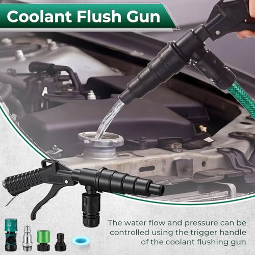 Image of Chumia Heater Core Flush Kit, Coolant Flush Gun with Nozzles and Valve