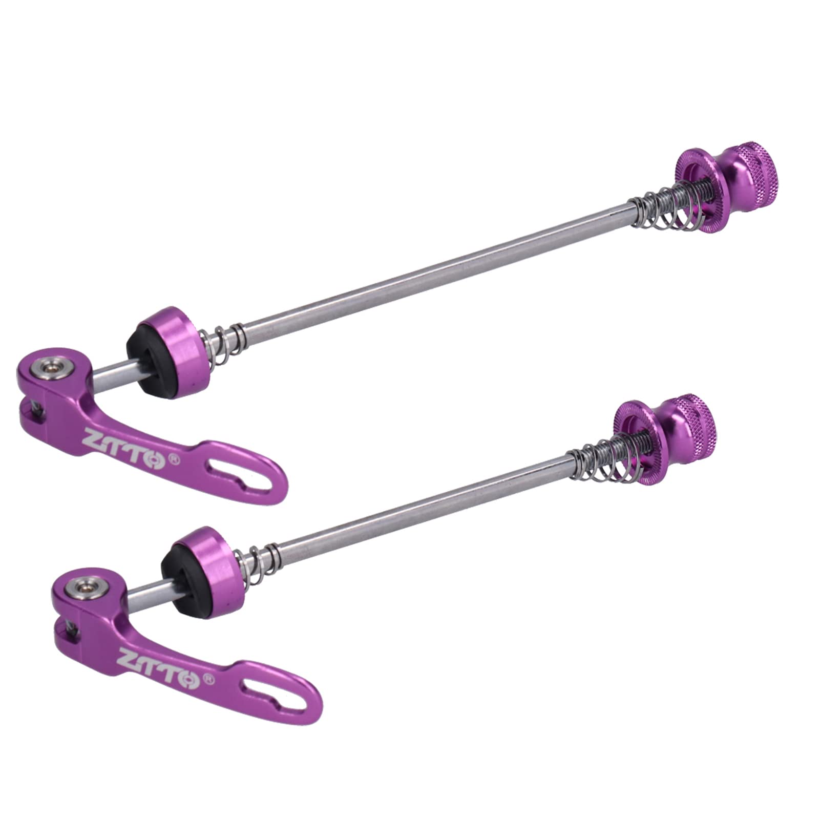 パーツ Ringle titanium skewers purple NOS Ringle Holey Ti Stix QR Skewers Set: 3DV PURPLE - Front