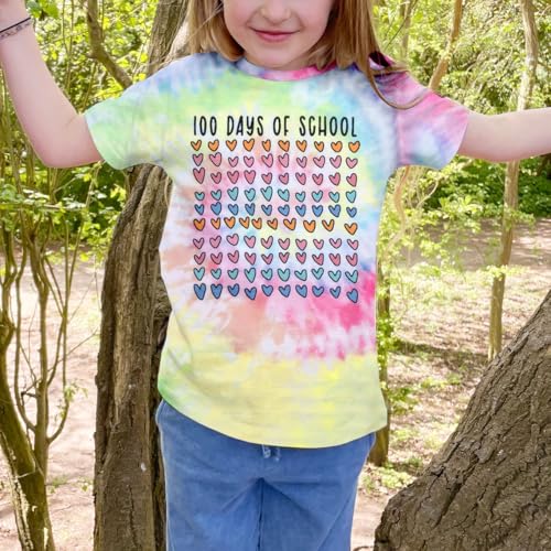 Image of BANGELY 100 Days of School Shirts for Kids Back to School Graphic Tee 100 Days Celebration Tshirt Elementary Student Gift