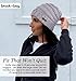 Brook + Bay Slouchy Beanie, Women's Winter Hats, Beanie Slouch Hats for Cold Weather, Oversized Beanie Knitted Hats for Women Gray