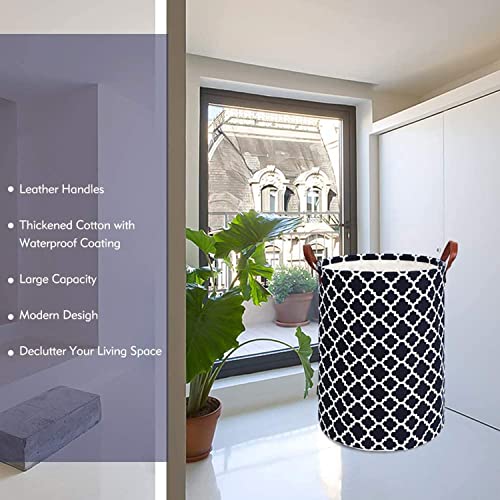 Image of 48L Large Laundry Basket, Collapsible Laundry Bag, Freestanding Tall Clothes Hamper, Foldable Washing Bin (Black 48 L)