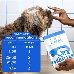Native Pet Calm – Dog Calming Chews – Natural Calming Dog Treats made with Melatonin for Dogs - Dog Sleep Aid – Natural Dog Calming Chews – Dog Anxiety Relief - Calming Dog Treats - 30 Chews Native Pet Calm – Dog Calming Chews – Natural Calming Dog Treats made with Melatonin for Dogs – Dog Sleep Aid – Natural Dog Calming Chews – Dog Anxiety Relief – Calming Dog Treats – 30 Chews