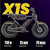 MACFOX X1S 2025 Ebikes for Adults, 750W Electric Bike Wheelie 25 MPH Max Speed, 38 Miles Range, 20" Fat Tire E-Bike with Front Suspension, E-Bikes for Riding to School (Class-3) Deluxe Edition #1
