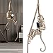 Vintage Monkey Pendant Light, Vintage Resin Hemp Rope Monkey Chandelier Edison Ceiling Pendant Lamp Fixture E27 for Dining Living Room Bedroom Bar Cafe (Gold) (Gold)