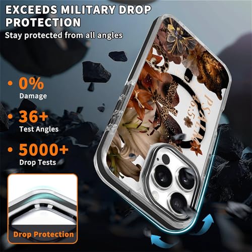 Coque iPhone 16 Pro chrétienne florale protection fine transparente - 4