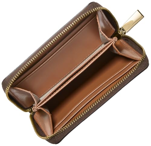 Image of Michael Kors Jet Set Small Zip Around Card Case, Brown /Luggage