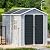 CDCASA 8x6 FT Resin Shed, Waterproof Large Outdoor Storage Shed with Floor & Lockable Door & Window & Vents, Plastic Tool Shed for Outside, Patio, Poolside, Dove Grey