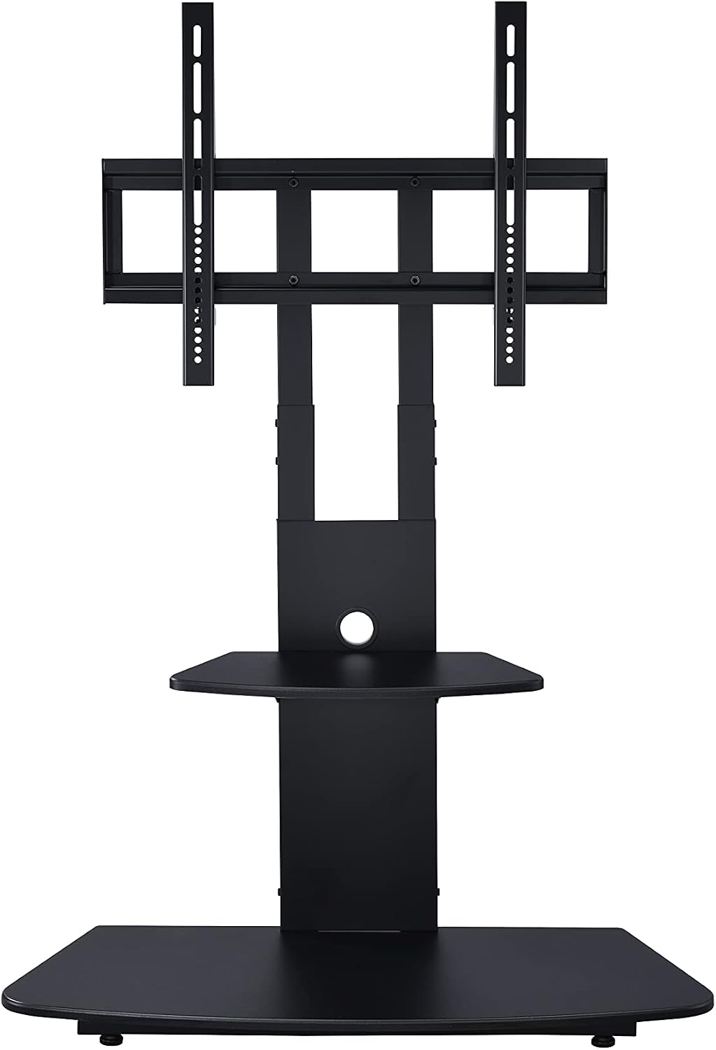 Proman Porducts ST17176 Marco TV Stand for Television up to 86", Adjustable Height and Shelved, Black