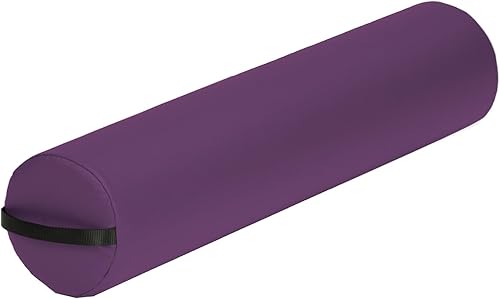 EarthLite Almohada Cilíndrica de Masaje Redonda Completa – Duradera, Fácil de Limpiar, Tapicería 100% PU incluye Asa con Correa/Calidad Profesional
